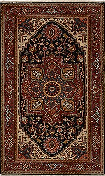 Indian Serapi Blue Rectangle 3x5 ft Wool Carpet 27573