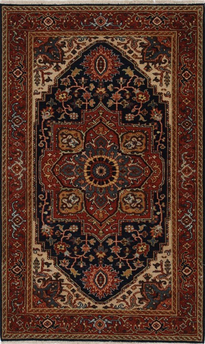 Serapi Blue Hand Knotted 31 X 51  Area Rug 250-27577 Image 0