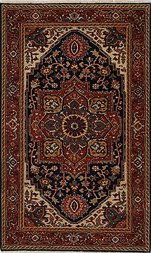 Serapi Blue Hand Knotted 3'1" X 5'1"  Area Rug 250-27577