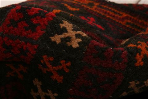 Baluch Red Runner Flat Woven 110 X 96 Area Rug 253-27580 Image 1