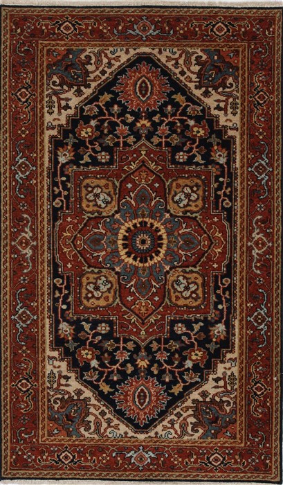 Serapi Blue Hand Knotted 30 X 50  Area Rug 250-27583 Image 0