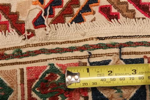 Sumak White Hand Knotted 50 X 57 Area Rug 100-27585 Image 4