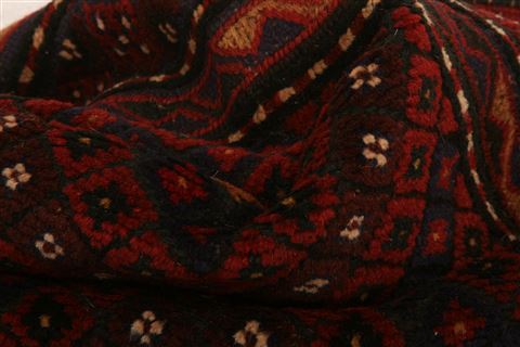 Baluch Red Runner Flat Woven 21 X 89 Area Rug 100-27598 Image 2