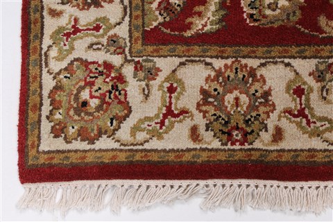 Kashan Beige Hand Knotted 211 X 51 Area Rug 250-27609 Image 6