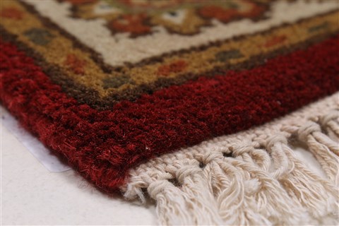 Kashan Beige Hand Knotted 211 X 51 Area Rug 250-27609 Image 7