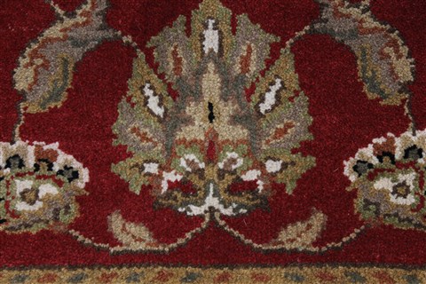 Kashan Beige Hand Knotted 211 X 51 Area Rug 250-27609 Image 8