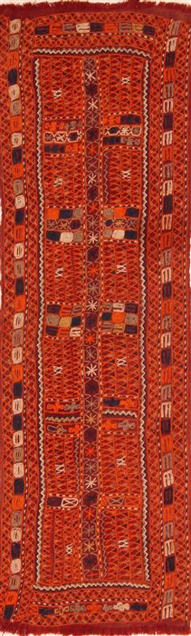 Kilim Red Runner Flat Woven 22 X 70  Area Rug 253-27610 Image 0