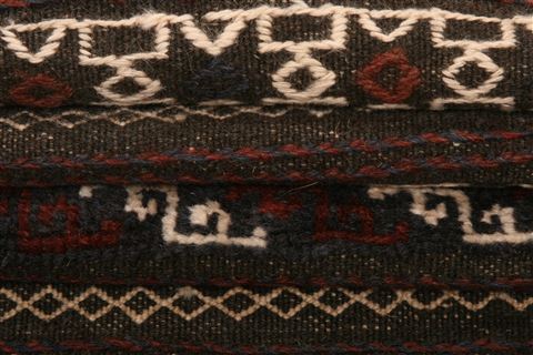 Kilim Brown Runner Flat Woven 24 X 60 Area Rug 100-27614 Image 3