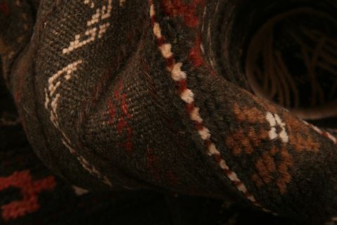 Baluch Brown Runner Hand Knotted 24 X 62 Area Rug 253-27615 Image 2