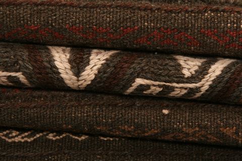 Baluch Brown Runner Hand Knotted 24 X 62 Area Rug 253-27615 Image 3