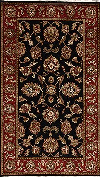 Indian Kashan Beige Rectangle 3x5 ft Wool Carpet 27616