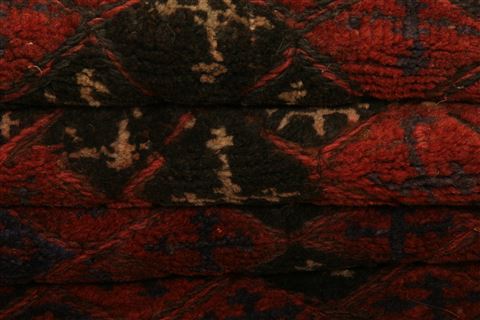 Baluch Red Runner Hand Knotted 22 X 88 Area Rug 100-27623 Image 3