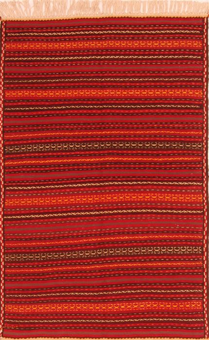 Kilim Red Hand Knotted 33 X 50 Area Rug 253-27626 Image 0