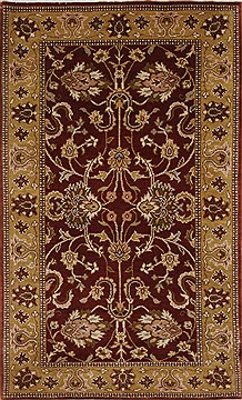 Indian Kashmar Beige Rectangle 3x5 ft Wool Carpet 27628