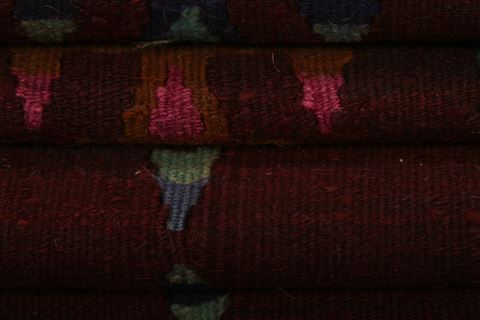 Kilim Red Hand Knotted 33 X 39 Area Rug 100-27632 Image 4