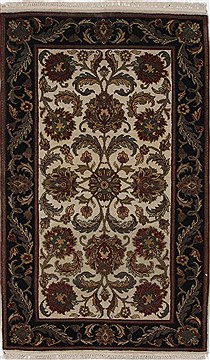 Kashan Beige Hand Knotted 3'2" X 5'1"  Area Rug 250-27637