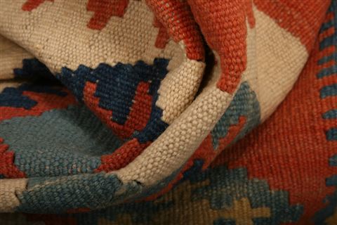 Kilim Orange Runner Hand Knotted 31 X 90 Area Rug 100-27638 Image 2
