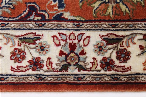 Sarouk Beige Hand Knotted 210 X 51 Area Rug 250-27639 Image 3
