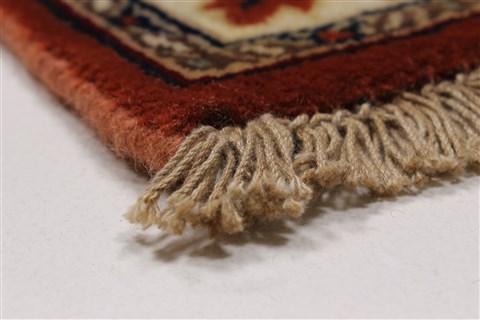 Sarouk Beige Hand Knotted 210 X 51 Area Rug 250-27639 Image 6