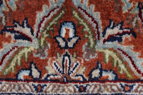 Sarouk Beige Hand Knotted 210 X 51 Area Rug 250-27639 Image 8