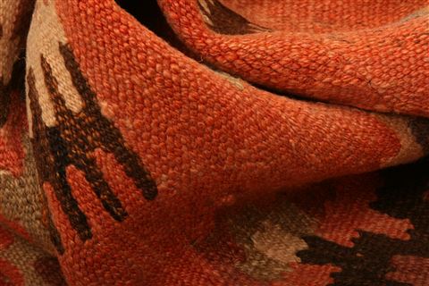 Kilim Orange Runner Hand Knotted 24 X 65 Area Rug 253-27640 Image 1