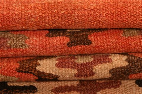 Kilim Orange Runner Hand Knotted 24 X 65 Area Rug 253-27640 Image 3