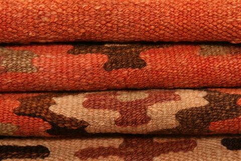 Kilim Orange Runner Hand Knotted 24 X 65 Area Rug 253-27640 Image 4