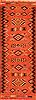 Kilim Orange Runner Hand Knotted 24 X 65 Area Rug 253-27640 Thumb 0