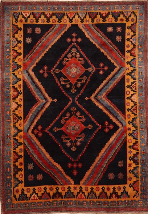 Qashqai Blue Hand Knotted 64 X 90 Area Rug 100-27641 Image 0