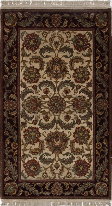 Kashan Green Hand Knotted 30 X 52 Area Rug 250-27643 Image 0