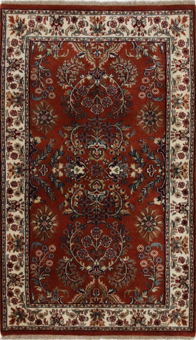 Sarouk Beige Hand Knotted 30 X 51  Area Rug 250-27644 Image 0
