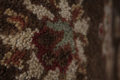 Kashmar Beige Hand Knotted 211 X 53 Area Rug 250-27651 Image 1