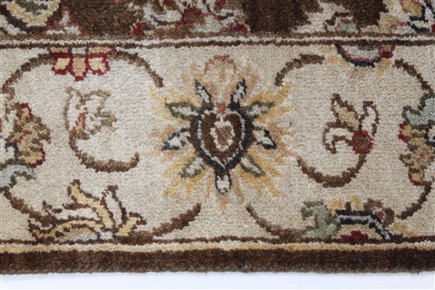 Kashmar Beige Hand Knotted 211 X 53 Area Rug 250-27651 Image 4