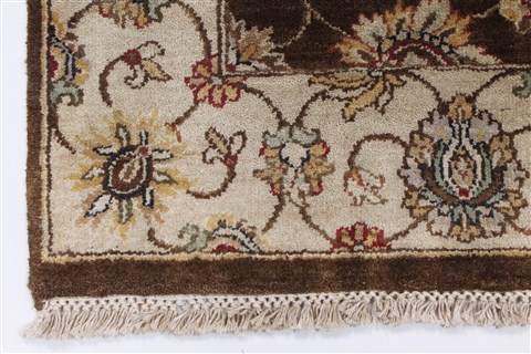 Kashmar Beige Hand Knotted 211 X 53 Area Rug 250-27651 Image 6