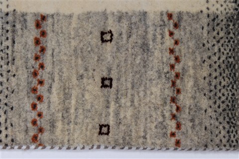 Gabbeh Grey Hand Knotted 30 X 50 Area Rug 250-27654 Image 1