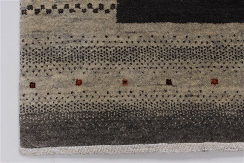 Gabbeh Grey Hand Knotted 30 X 50 Area Rug 250-27654 Image 3