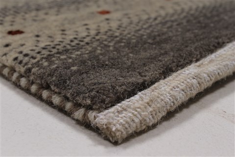 Gabbeh Grey Hand Knotted 30 X 50 Area Rug 250-27654 Image 4