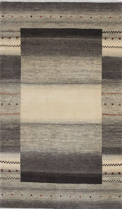 Gabbeh Grey Hand Knotted 30 X 50 Area Rug 250-27654 Image 0