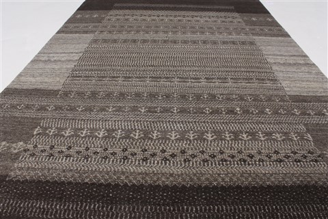 Gabbeh Grey Hand Knotted 31 X 410 Area Rug 250-27655 Image 1