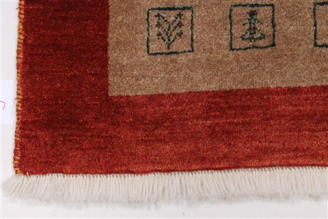 Gabbeh Beige Hand Knotted 35 X 51 Area Rug 250-27656 Image 4