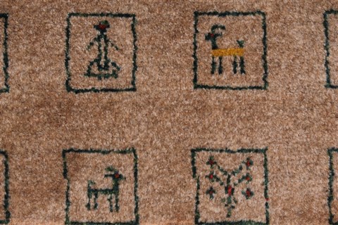 Gabbeh Beige Hand Knotted 35 X 51 Area Rug 250-27656 Image 6