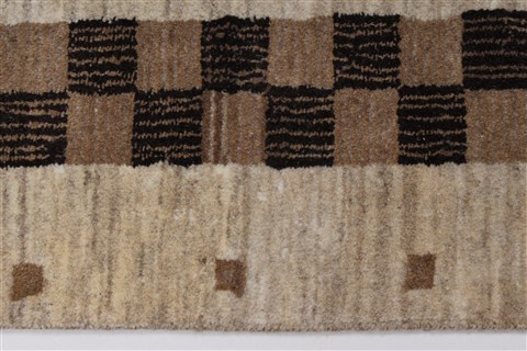 Gabbeh Beige Hand Knotted 30 X 52 Area Rug 250-27658 Image 2