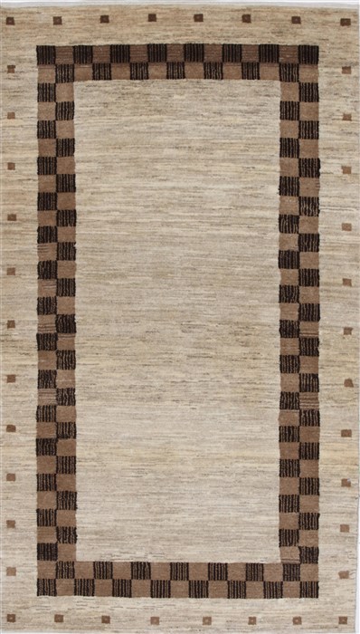 Gabbeh Beige Hand Knotted 30 X 52 Area Rug 250-27658 Image 0
