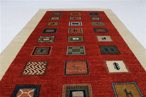 Gabbeh Multicolor Hand Knotted 30 X 50 Area Rug 250-27664 Image 2