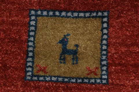 Gabbeh Multicolor Hand Knotted 30 X 50 Area Rug 250-27664 Image 7