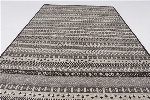 Gabbeh Grey Hand Knotted 30 X 50 Area Rug 250-27666 Image 1
