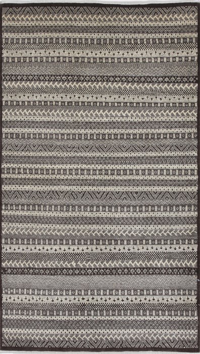 Gabbeh Grey Hand Knotted 30 X 50 Area Rug 250-27666 Image 0