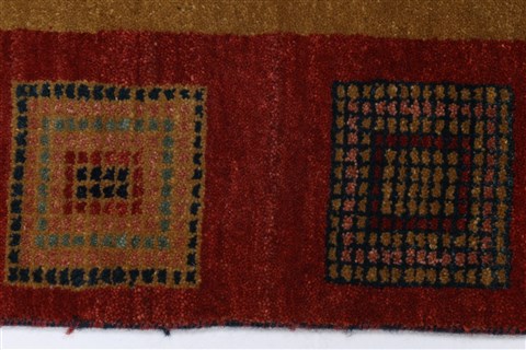 Gabbeh Brown Hand Knotted 30 X 52 Area Rug 250-27667 Image 1