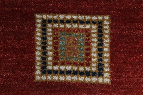 Gabbeh Brown Hand Knotted 30 X 52 Area Rug 250-27667 Image 5