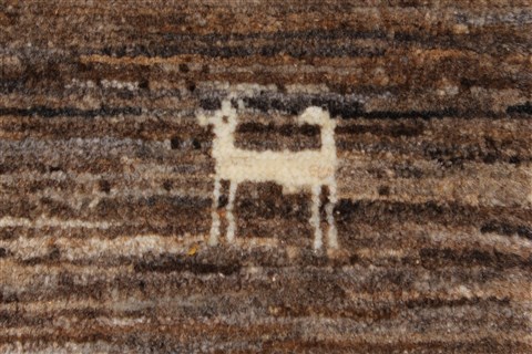 Gabbeh Beige Hand Knotted 36 X 51 Area Rug 250-27668 Image 9